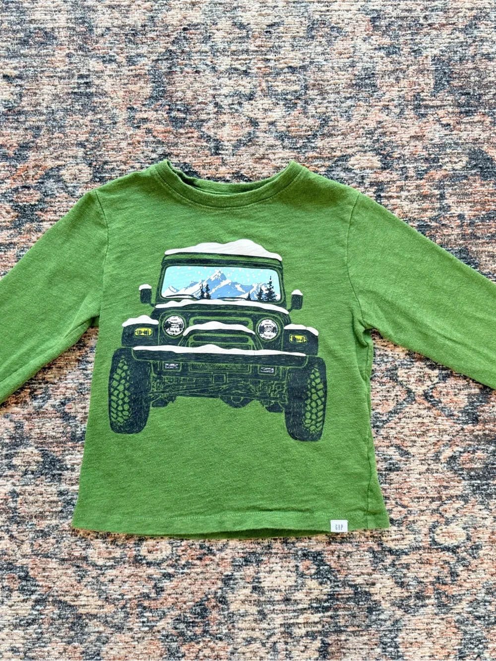 GAP Green Long-Sleeve 'Going Places' Truck Tee